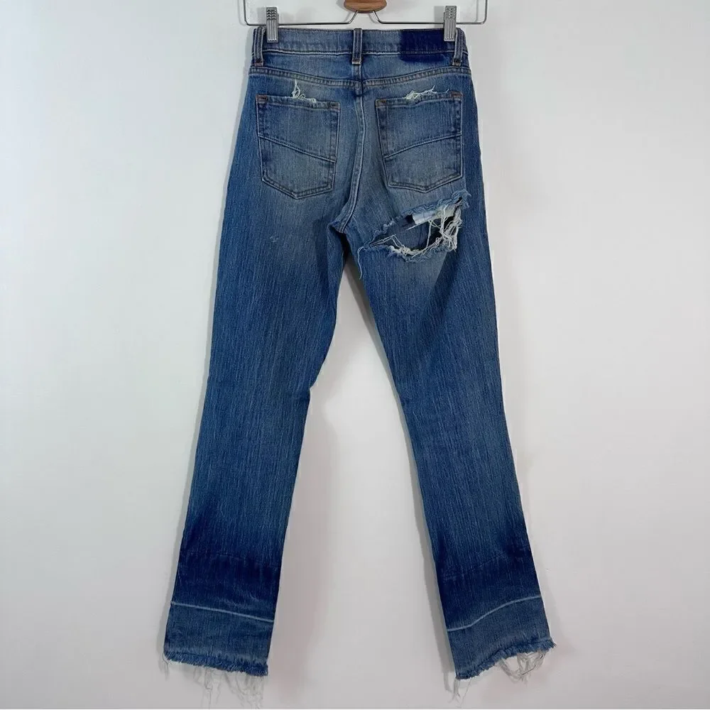 REVICE Milf Distressed Wide Leg Jeans